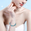 Braccialetto charm con cristalli blu