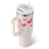 Isolierbecher mit Griff und Strohhalm, 40 oz