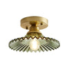 LumiCraft – Lampada da soffitto industriale con paralume in vetro verde
