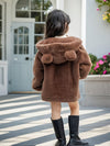 SnowChic - Giacca per ragazze foderata in pile con cappuccio carino