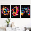 Stijlvolle 3-delige Canvas Poster Set - Moderne Abstracte Muurdecoratie