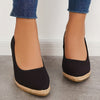 Zavando - Espadrillas con zeppa a piattaforma slip-on sandali