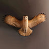 Majestic Owl Wood Wall Sculpture - Elegante Natuurlijke Wanddecoratie