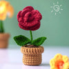 Fiori lavorati a maglia fatti a mano