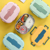 Thermo-Lunchbox aus Edelstahl – Innenraum aus Edelstahl – 3 oder 4 Fächer mit Suppenschüssel – Wanduhr