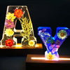 Luce notturna in resina con motivo floreale
