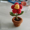 Fiori lavorati a maglia fatti a mano