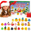 24 stuks kerst badkuip eendjes adventkalender