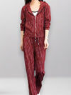 2-delige Winter Set met Capuchon en Elastische Broek – Zacht en Comfortabel voor Casual Gebruik - Rood