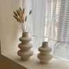 Vaso ceramico a spirale boho