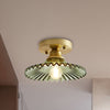 LumiCraft – Lampada da soffitto industriale con paralume in vetro verde