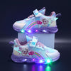 Scarpe da ginnastica arcobaleno glitterate - Scarpe LED per bambini