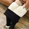 Damen Lammfell Winterleggings