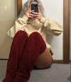 Kniehoge Snuggle Sokken - Warmte en Comfort