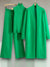 3-Delige Dames Set – Mouwloos Vest, Cardigan & Broek voor Herfststijl | Groen