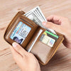 SafetyWallet - Portafoglio in pelle anti-furto con protezione RFID