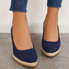 Zavando - Espadrillas con zeppa a piattaforma slip-on sandali