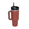 Isolierbecher mit Griff und Strohhalm, 40 oz