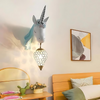 Luna - Lampada da parete unicorno incantevole in resina di alta qualità