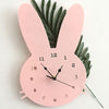 BunnyClock – Orologio da parete per bambini carino con design a coniglietto