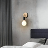 LumiEra - Elegante lampada da parete in ferro e legno in stile nord europeo