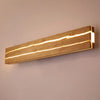 HolzArt - Elegante lampada da parete a LED con motivo unico a crepe in legno
