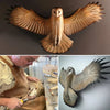 Majestic Owl Wood Wall Sculpture - Elegante Natuurlijke Wanddecoratie