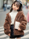 SnowChic - Giacca per ragazze foderata in pile con cappuccio carino