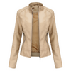 Slanke leren motorjacks voor dames