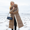 WinterLuxe - Lange Gewatteerde Jacke mit Kunstpelz