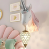 Luna - Lampada da parete unicorno incantevole in resina di alta qualità