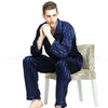 Seidige Herren Pyjama - Luxus Nachtwäsche