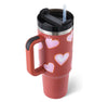 Isolierbecher mit Griff und Strohhalm, 40 oz