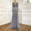 Zavando Luxe High-End Abendkleid-Banketrok mit Perlen