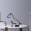 Minimalistische Hundekunstskulptur