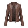Slanke leren motorjacks voor dames