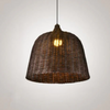 NatureGlow Lampada a sospensione - Illuminazione in Rattan intrecciato e Bambù