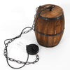 Lampada a sospensione in legno retrò a forma di botte per vino
