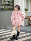 SnowChic - Giacca per ragazze foderata in pile con cappuccio carino