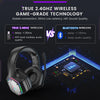 Cuffie wireless di alta qualità 2,4 GHz E1000 WT: cuffie da gioco surround, microfono, bassa latenza, per PC/PS4/PS5/Xbox | Compatibile con MacBook, laptop, iPhone, Android, Samsung