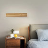 HolzArt - Elegante lampada da parete a LED con motivo unico a crepe in legno