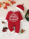 Schattiges Weihnachtsoutfit für Babys - Mein erstes Weihnachten 2024