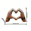 Fianna™ | Handgemaakt Houten Handen hartgebaar Beeldje Ornament