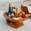 Tavolo da picnic portatile in legno per vino - 36 x 31 x 26 cm - ampia area di servizio - orologio da parete