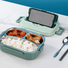 Thermo-Lunchbox aus Edelstahl – Innenraum aus Edelstahl – 3 oder 4 Fächer mit Suppenschüssel – Wanduhr