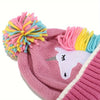 Set invernale unicorno per bambini - Caldo berretto, sciarpa e guanti