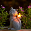Gatto da giardino solare - Decorazione affascinante con effetto luce magico