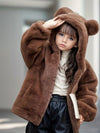 SnowChic - Giacca per ragazze foderata in pile con cappuccio carino