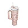 Isolierbecher mit Griff und Strohhalm, 40 oz