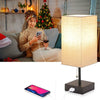 LumiCharge – Lampada da tavolo moderna con porte di ricarica USB